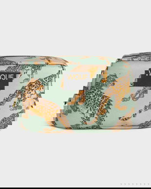 WOUF trusă cosmetică de călătorie Emerald Leopard 20 x 9,5 x 13 cm