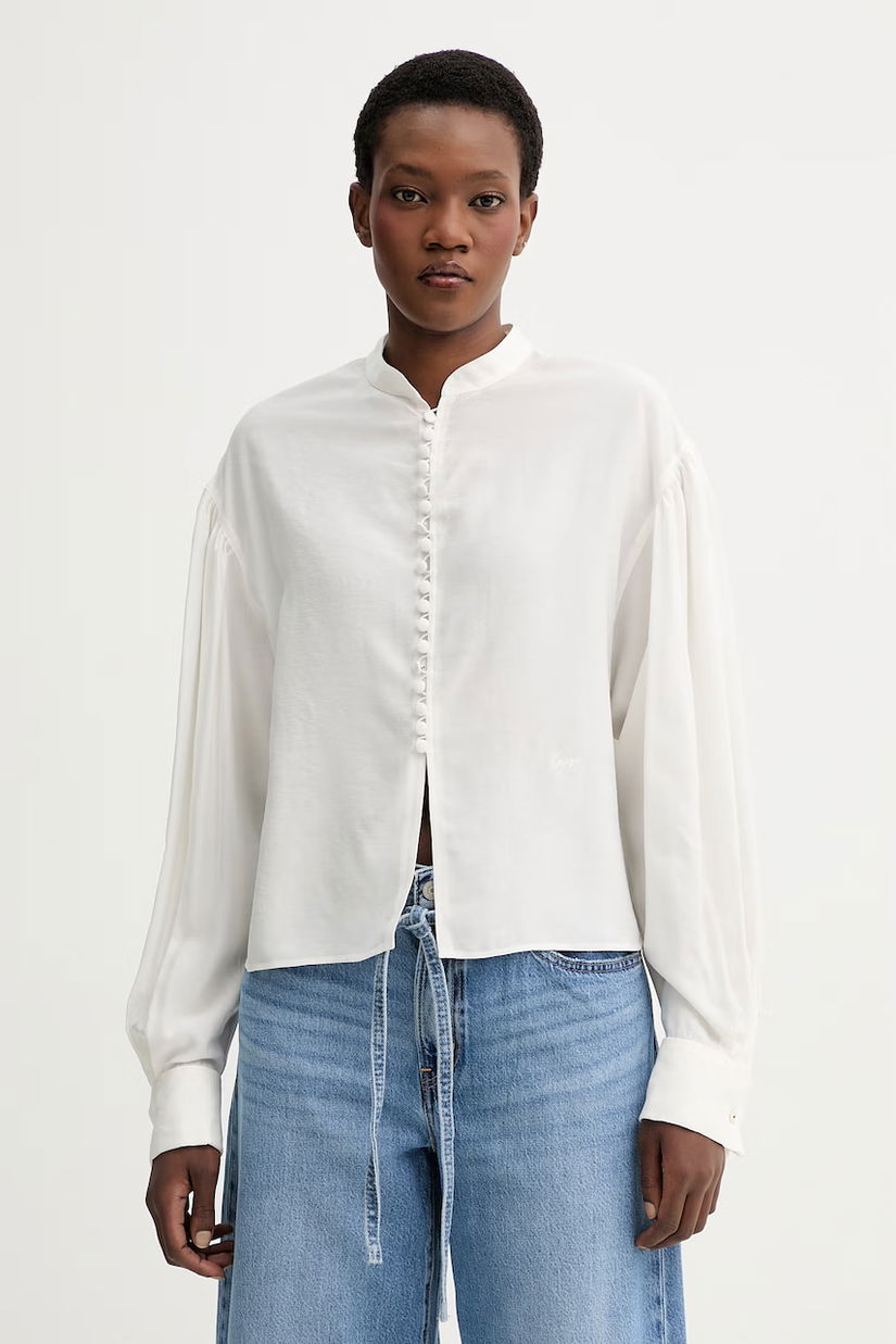 Kenzo cămașă din amestec de mătase