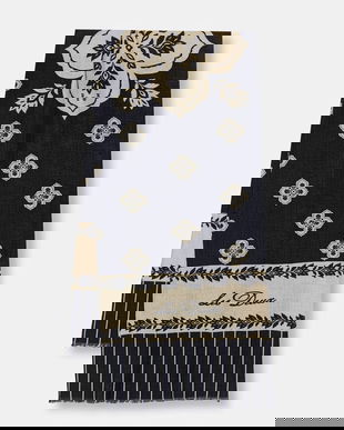 Les Deux eșarfă din bumbac Arabesque