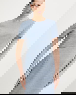 BOSS rochie din lână Dunera