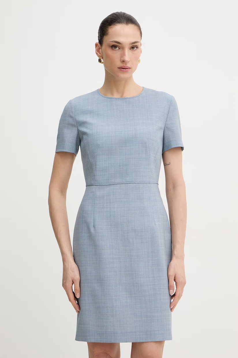 BOSS rochie din lână Dunera