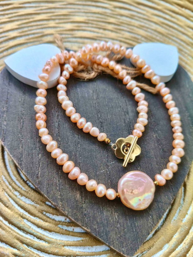 Colier CHOKER perle de cultura cais & perla Baroc