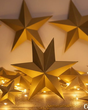 Steluțe aurii - decor nuntă, botez, peteceri