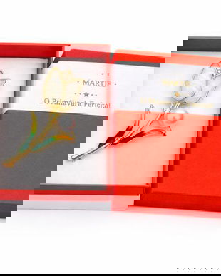 Broșă Mărțișor Ghiocel Alb cu Perlă