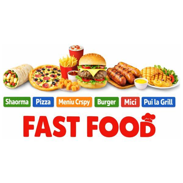 Banner fast-food personalizat 110&times;200 cm