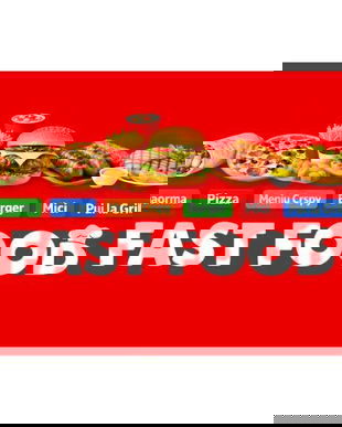Banner fast-food personalizat 110&times;200 cm