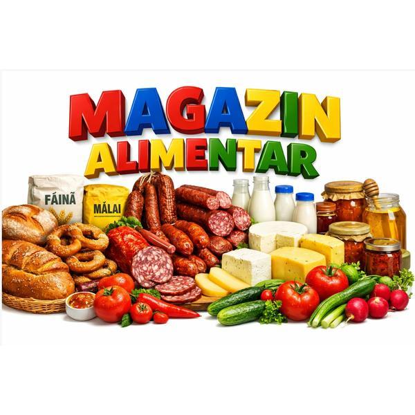 Banner Magazin Alimentar &ndash; personalizabil, 80&times;110 cm
