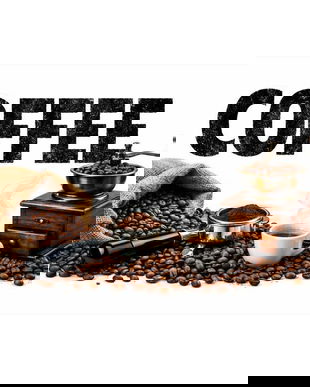 Banner Coffee Shop &ndash; 80&times;110 cm Personalizabil