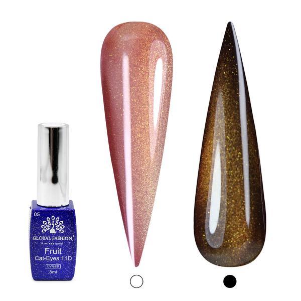 Ojă semipermanentă ochi de pisică Fruit 11D 8ml, 05