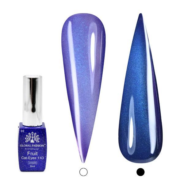 Ojă semipermanentă ochi de pisică Fruit 11D 8ml, 02