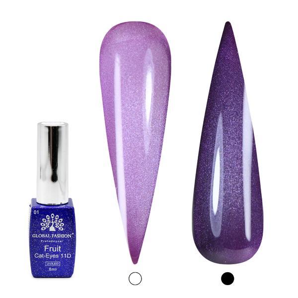 Ojă semipermanentă ochi de pisică Fruit 11D 8ml, 01