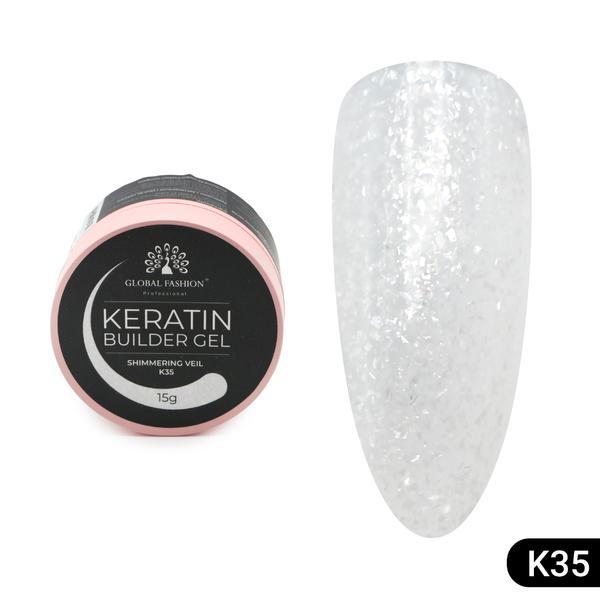Gel pentru modelarea unghiilor 15 g, Keratin Builder Gel, K35