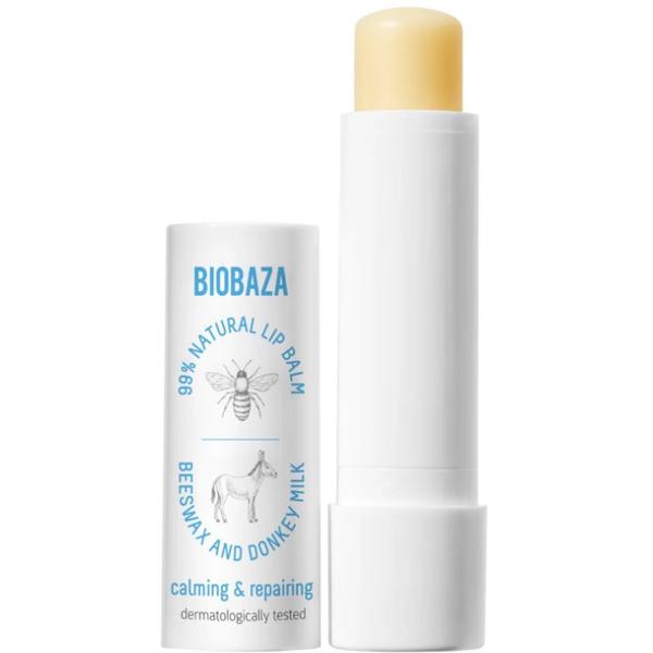 Balsam Natural de Buze cu Ceara de Albine si Lapte de Magarita - Biobaza Beeswax &amp; Donkey Milk Natural Lip Balm - Calming &amp; Repairing, 4.5 g