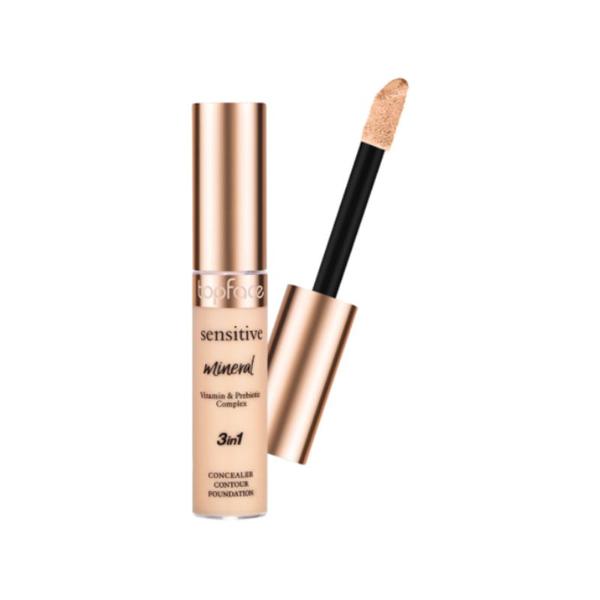 Corector - Topface Sensitive Mineral 3 in 1 Concealer Contour, PT471.002K, 12 ml