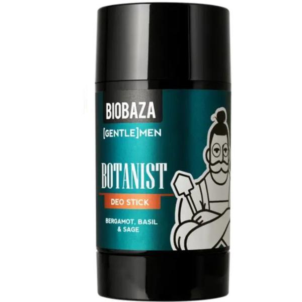 Deodorant Stick pentru Barbati, cu Ulei Bergamota &amp; Busuioc si Extract de Salvie - Biobaza Gentlemen Deo Stick Botanist, 50 ml