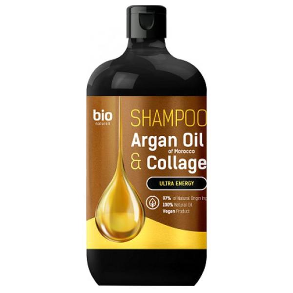 Sampon Ultra-Energizant cu Ulei de Argan de Maroc si Colagen - Bio Naturell, 946 ml