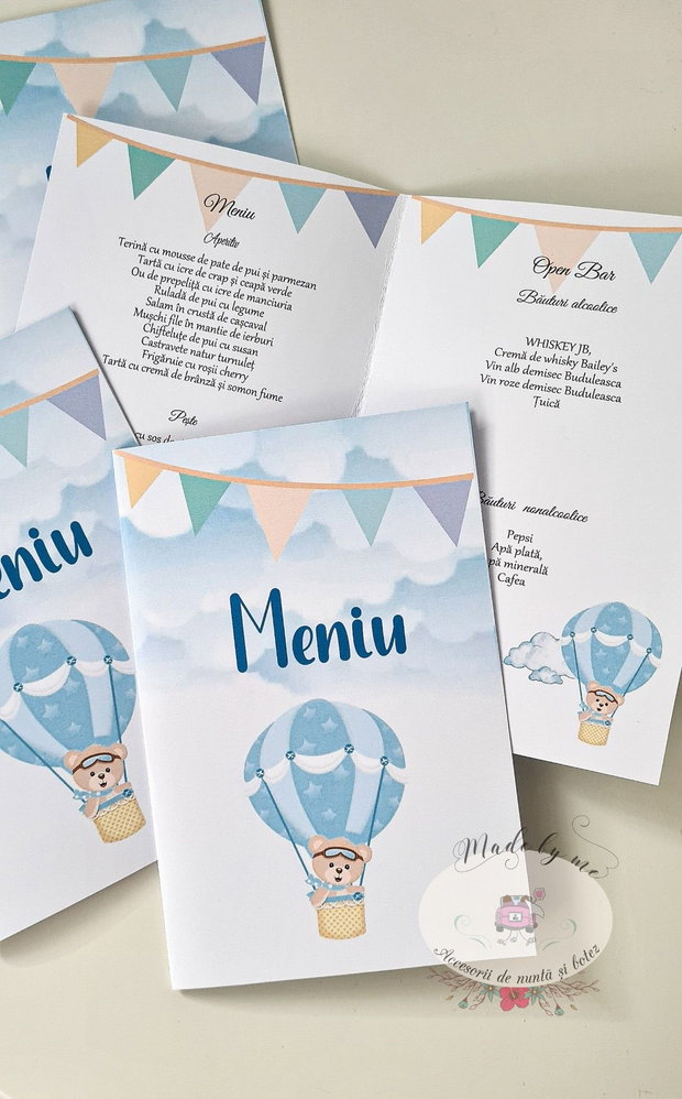 Meniu botez urs in balon de aer