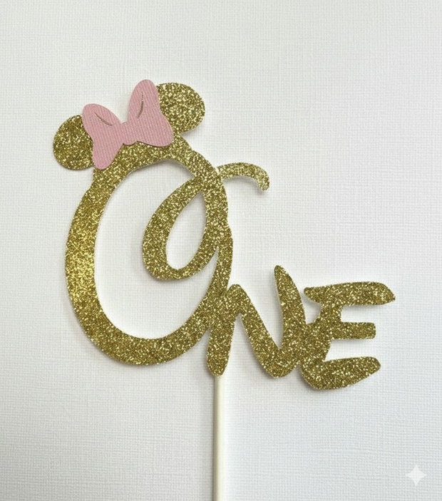 Topper tort Un anișor - Minnie mouse