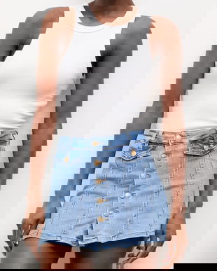 Answear Lab fustă și pantaloni denim