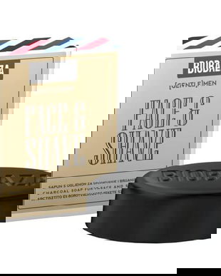 Sapun pentru Fata si Barbierit, cu Ulei de Patchouli si Carbune - Biobaza Gentlemen Face&amp;Shave, 100 g