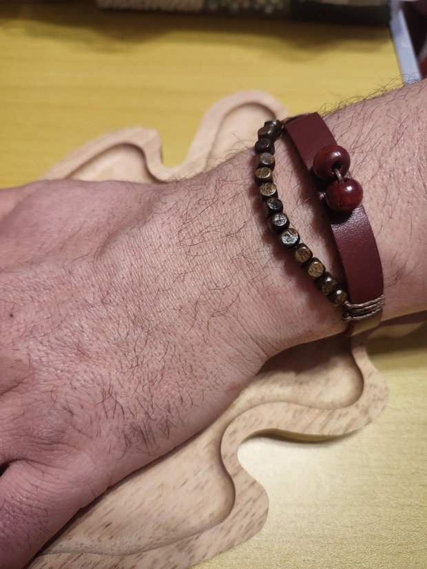 Brățară bărbătească piele handmade