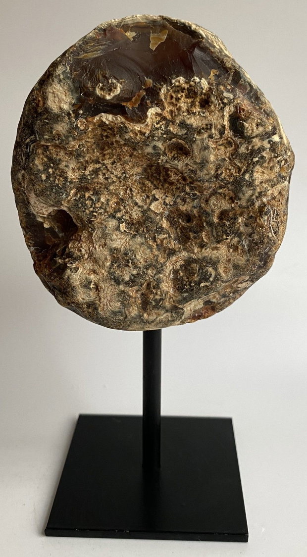 Agat Natural - Geoda pe suport metalic