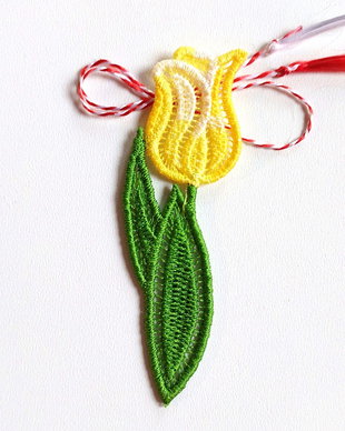 Martisor Lalea Galbena Degrade