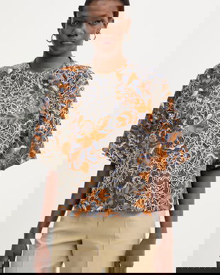 Weekend Max Mara bluză din bumbac QUAGLIA