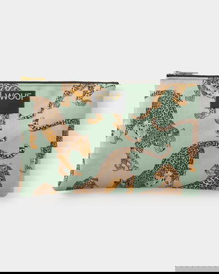 WOUF portfard Emerald Leopard 26 x 17 x 1 cm