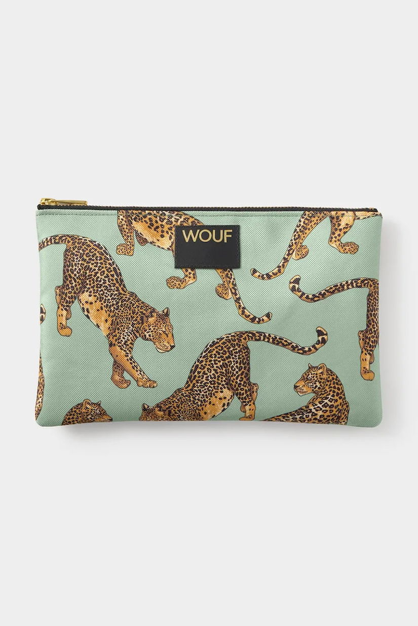 WOUF portfard Emerald Leopard 26 x 17 x 1 cm