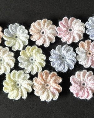 Lot floricele crosetate