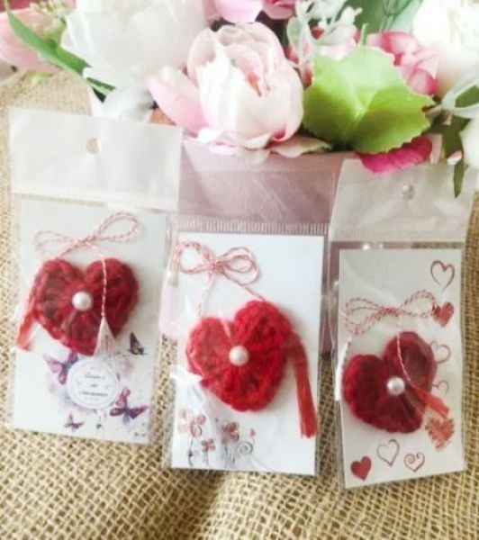 Martisor inima crosetata