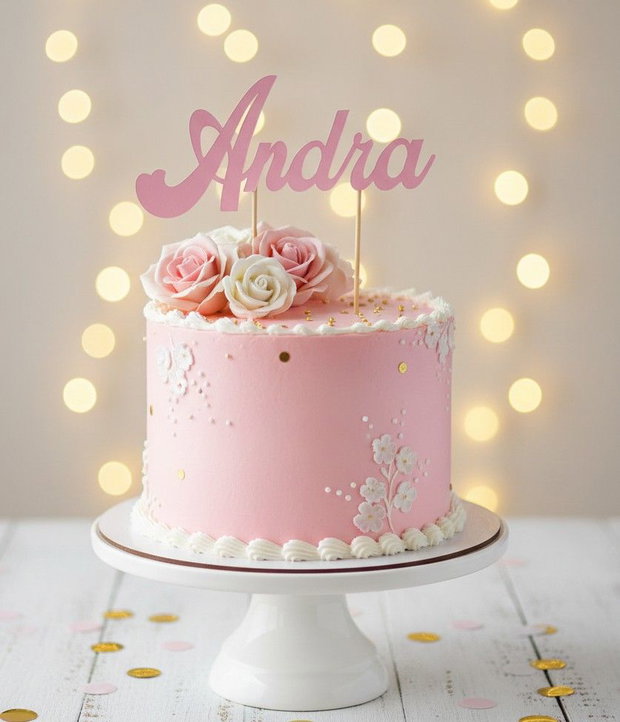 Topper tort personalizat nume decupat pe contur