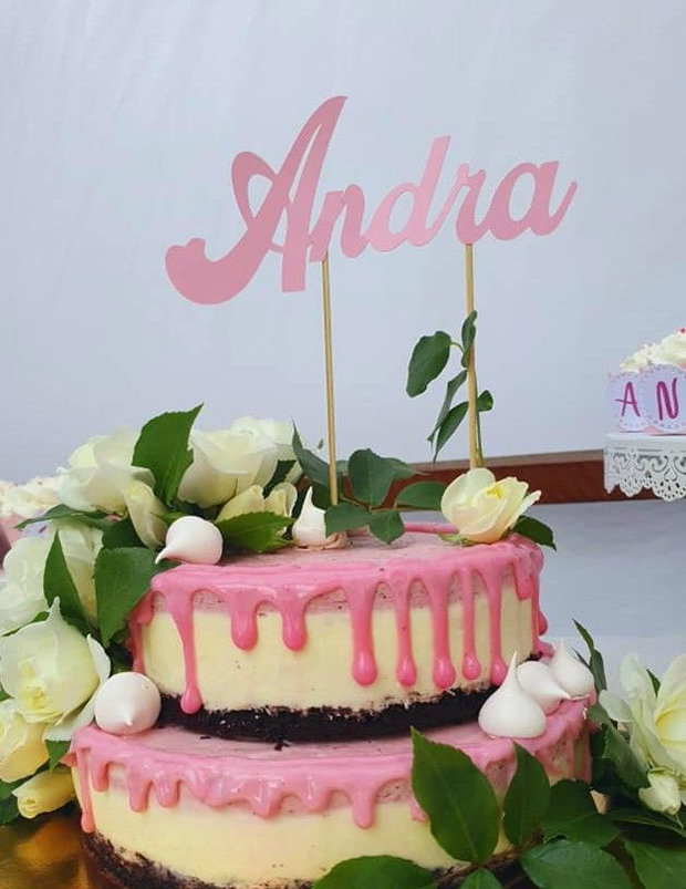 Topper tort personalizat nume decupat pe contur