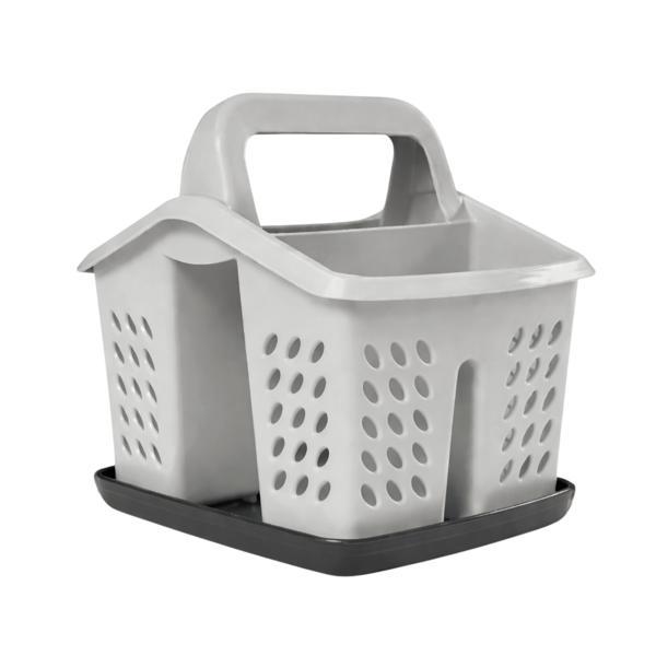 Suport/scurgator tacamuri si ustensile de bucatarie, gri