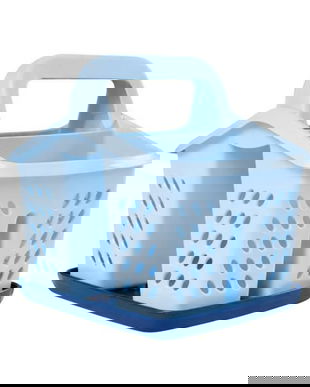 Suport/scurgator tacamuri si ustensile de bucatarie, albastru