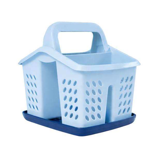 Suport/scurgator tacamuri si ustensile de bucatarie, albastru