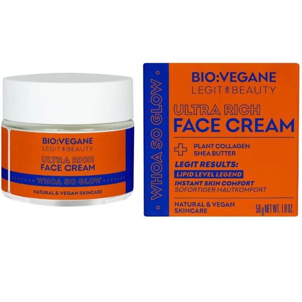 Crema de Fata Intens Hidratanta - Bio:Vegane Legit Beauty Whoa So Glow Face Cream, 50 ml