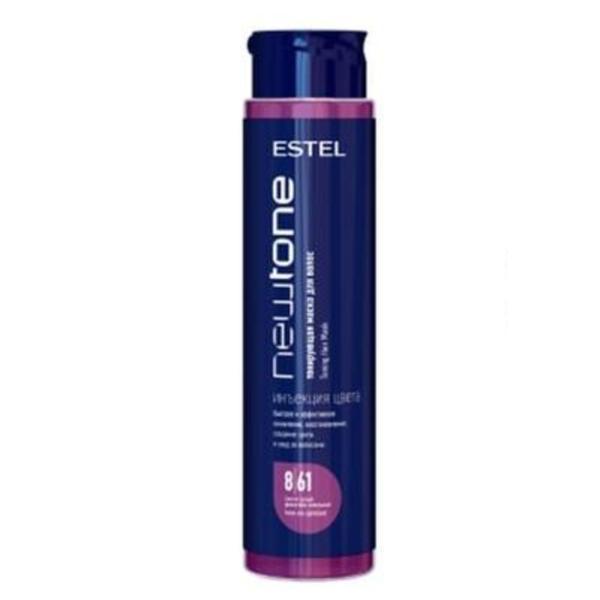 Masca nuantatoare cu cheratina pentru par blond NewTone Estel, 8/61 Castaniu deschis violet-gri, 400 ml