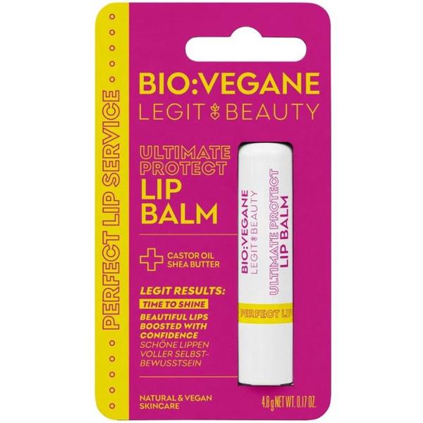 Balsam de Buze Protector, cu Ulei de Ricin & Unt de Shea - Bio:Vegane Legit Beauty Ultimate Protect Lip Balm, 4.8 g