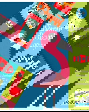 Puzzle Domino, Animaux. Animale
