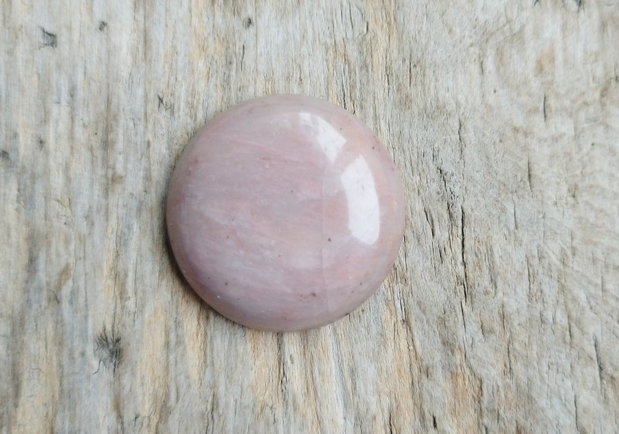 Cabochon rodonit roz prafuit, 25 mm