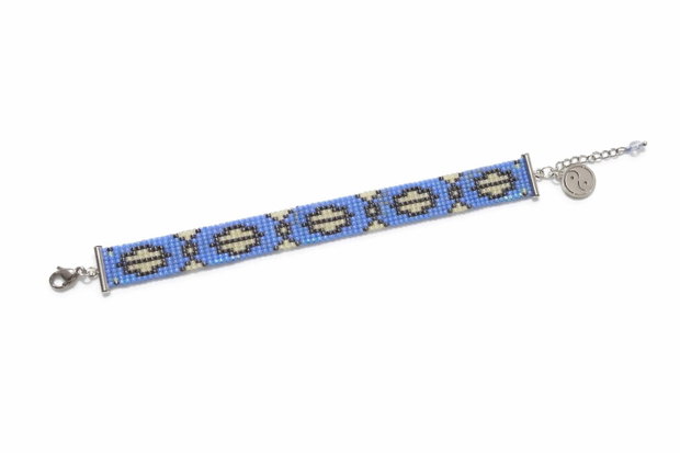 Brățară handmade din mărgele Miyuki albastru safir