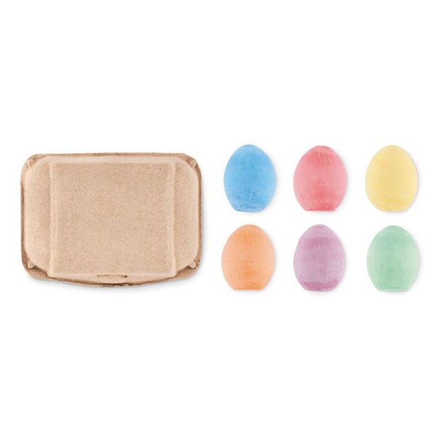 Ouă de Creație set 6 crete colorate în formă de ou, cu cofraj din carton colorabil, cadou creativ pentru copii