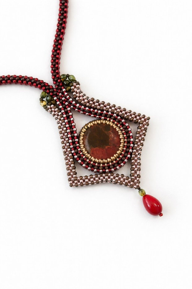 Set colier statement si cercei Ruby Earth