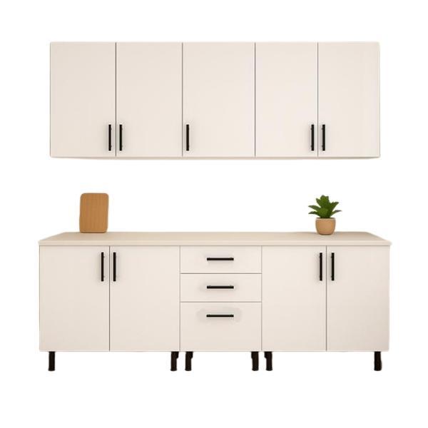 Bucatarie 200 cm mdf acryl alb