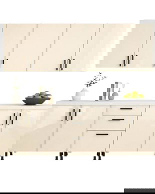 Bucatarie 200 cm mdf acryl crem