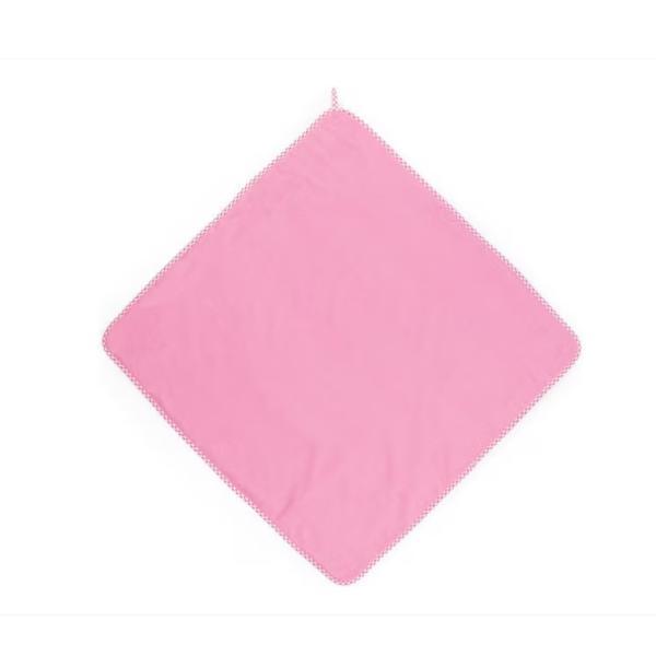 Prosop de baie cu gluga, pentru bebelusi, bumbac premium, super-absorbant, roz deschis, 75x75