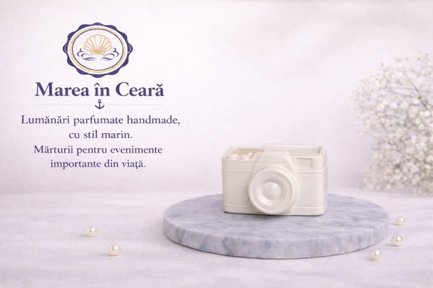 Obiect decorativ cameră foto alb, stil marin minimalist, handmade
