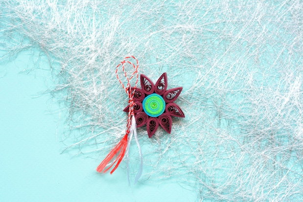 Broșă: Floare/ Mandală